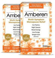 Amberen: Safe Multi-Symptom Menopause Relief. Clinically Shown to Relieve 12 Menopause Symptoms: Hot Flashes, Night Sweats, Mood Swings, Low Energy and More. 2 Month Supply