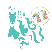 Build a Unicorn Metal Cutting Dies Stencils for Scrapbooking and DIY Card Making Thanksgiving Halloween Christmas Die Cuts Template