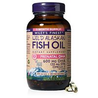 Wiley’s Finest Prenatal DHA, 720mg EPA + DHA Omega-3s, Wild-Caught Alaskan Fish Oil, 180 Softgels