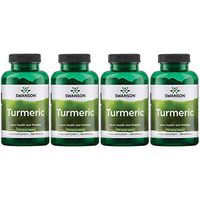 Turmeric Whole Root Powder, Curcuma Longa - 720 mg, 100 Caps Each Bottle (4)