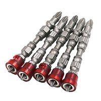 Putars 65mm Damaged Screw Extractor Kit Screw Remover Set Damaged Screws Extractor Anti-Slip Electric Hex Magnetic Screwdriver S2 PH2 Single Head Bit Tool Single Head Double Head Magnetic Head 1/5Pc
