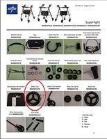 Front Wheel for Medline MDS86825SL rollator - 1 Pair