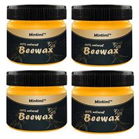 Wood Seasoning Beeswax Natural Wax for Wood Furniture, Zackate Unscented Beeswax for Wood Polish and Conditioner