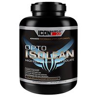 Icon Muscle Isolean Whey Protien Isolate, Double Fudge Brownie Chocolate, 5 Pound