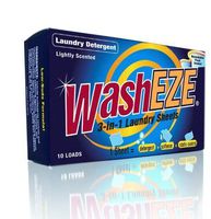 WashEZE (Laundry Detergent) 40 Sheets/Loads Light Scent Includes Detergent Fabric Softener Stain Lifter and Static Guard All in One Laundry Detergent Solution