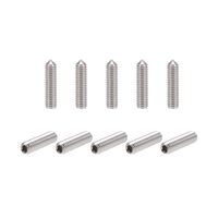 uxcell 50Pcs M3x12mm Internal Hex Socket Set Grub Screws Cone Point 304 Stainless Steel Screw