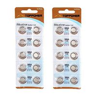 TOPPOWER Button Cell Battery 1.5V 389A / LR1130 / LR54 / G10 / 189 2-Pack