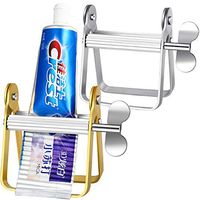 Mudder 2 Pieces Toothpaste Squeezer Metal Toothpaste Tube Squeezer Paint Tube Wringer for Artist, Hair Salon, Painter(Sliver, Gold)