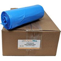 PlasticMill 20-30 Gallon Garbage Bags: Blue, 1.2 MIL, 30x36, 200 Bags.