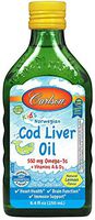 Carlson - Kid's Cod Liver Oil, 550 mg Omega-3s, Vitamins A & D3, Wild Norwegian, Lemon, 250 mL