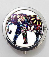 BlackKey Elephant Animal 3-Compartment Decorative Pocket Gift Box Case Organizer for Pill, Color 1 -1900