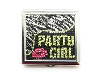 Bling Double Sided Metal Cigarette Case for Kings/Wallet (Party Girl)