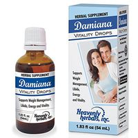 Damiana Vitality Drops – Natural Remedy, Premium Herbal Supplement Drops – 1.83Fl. Oz (Alcoholic Extract) by Heavenly Herbals, Inc.