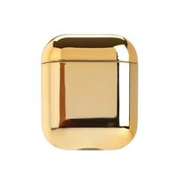 Slendima Solid Color Bluetooth Earphone Hard Protective Case Cover Shell for Air Pods 1/2 Airpods Case Cover Compatible for Apple Airpods 2&1 Charging Case Golden