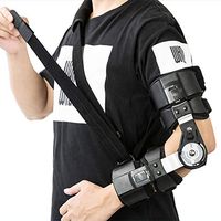 Hinged ROM Elbow Brace with Sling, Adjustable Post OP Elbow Brace Stabilizer Splint Arm Injury Recovery Support-Right/White dial