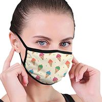 Fashion Face Masks Earloop Hypoallergenic Half Face Mouth Mask for Pollen Smog Medical Cleaning Women Men Kids - Healthy (Fun Ice Cream Pattern)