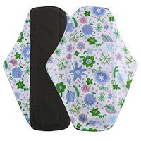 Voberry® Reusable Bamboo Cloth Washable Menstrual Pad Mama Sanitary Towel Pad (M, Green) (L, White)