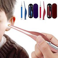 Tinffy Illuminated Ear Tweezers Earpick Set Ear Picking Tools With Metal Storage Box Ear Care
