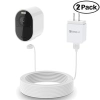 20ft/6m Power Cable for Arlo Ultra with Quick Charge 3.0 Power Adapter,BECEMURU Indoor Outdoor Weatherproof Magnetic Charging Cable with Adapter Compatible Arlo Ultra 4K UHD (2 Packs)