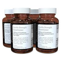 Double Strength Glutathione 500mg x 60 Tablets - 4 Bottles (240 Tablets) - 4 to 8 Months Supply. with Vitamin C and Alpha Lipoic Acid. Powerful Anti-oxidant and Skin Whitener. SKU: GLU3x4