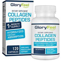 Gloryfeel Hydrolyzed Collagen Pills for Women & Men (Types I & III) - Collagen Peptides for Anti-Aging, Hair, Skin, Nails and Joints (120 Collagen Capsules)