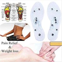 Magnetic Massage Insole Adjustable Silicone Women and Men Weight Loss Magnetic Therapy Insole Foot Massaging Acupresssure Pain Relief Health Care Insole Pads