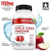 Apple Cider Vinegar Supplement Capsules: All Natural Vegan ACV Pills - Weight Loss, Detox and Cleanse Supplements to Promote Healthy Blood Sugar, Metabolism, Digestion and Energy - 60 Veggie Capsules