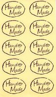 LSW 60"Hand Made" Oval Shaped Stickers [6 sheets of 10 stickers]