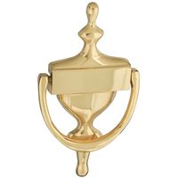 National Hardware N197-939 V1914 Door Knocker in Solid Brass
