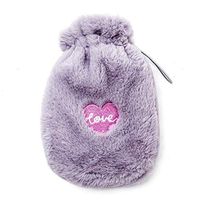 SUWIN Cute Portable 350ML Rabbit Cashmere Hot Water Bottle, Thick Plush Jacket, Detachable Water Hand Warmer, for Students and Girls