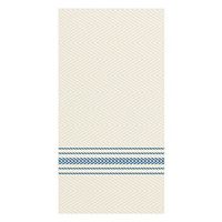 Hoffmaster FP1111 FashnPoint Blue and White Dishtowel Printed Dinner Napkin, Ultra Ply, 15 1/2" x 15 1/2", 1/8 Fold (8 Packs of 100), Whte / Blue
