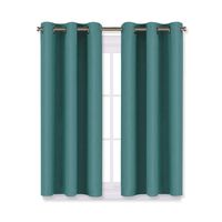 NICETOWN Bedroom Curtain Panels Blackout Draperies, Thermal Insulated Solid Grommet Blackout Curtains/Drapes (Sea Teal, One Pair, 29 by 45-Inch)