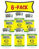NAT-rul B-12 250mcg 100 Tablets - 6 Pack