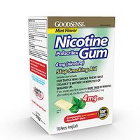 GoodSense Nicotine Polacrilex Gum 4mg, Mint, 110-count, Stop Smoking Aid, GoodSense Smoking Cessation Products