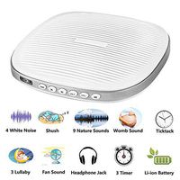 White Noise Sound Machine Portable Sleep Therapy for Home, Sound Machine for Sleeping Relaxation, for Better Sleep with High Quality Speaker Memory FunctionTimer Settings