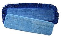 18 Inch Microfiber Mop Replacement Pads Combo 2 Pack, Washable and Reusable Dry Pad and Wet Pad by IdaSmart