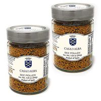 Casa-d-Alba Bee Pollen Granules – 2 pack x 7.05 oz Pure Natural Bee Pollen Supplement – Non GMO Unprocessed Pollen Flower Powder – Top Quality European Bee Pollen Propolis – Kosher – Made in Spain