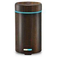 URPOWER Real Bamboo Essential Oil Diffuser Ultrasonic Cool Mist Aromatherapy Diffuser for Essential Oils with Adjustable Mist Mode 7 LED Colorful Lights and Waterless Auto Shut-off for Home Office