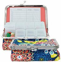 Wellspring Weekly Pill Case - Coral Skies Lucky Garden