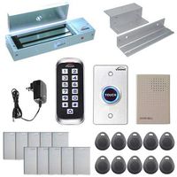 Visionis FPC-5645 One Door Access Control Inswinging Door 1200lbs Maglock with VIS-3005 Slim Indoor Outdoor Rated IP68 Keypad/Reader Standalone EM No Software 2000 Users Kit