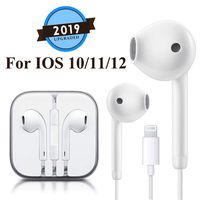Lighting Earbuds Headphone Wired Earphones Headset with Microphone and Volume Control, Compatible with iPhone 11 Pro Max Xs Max/XR/X/7/8 Plus Plug and Play Cell Phone Minutes