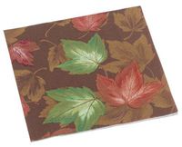 Entertaining with Caspari Fall Foliage Paper Cocktail Napkin Package, Brown