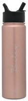 Simple Modern 22 Ounce (Custom) Summit Water Bottles with Straw Lid - Vacuum Insulated Tumbler Double Wall Travel Mug 18/8 Stainless Steel Flask -Rose Gold