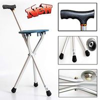 HLDWXN Foldable Walking Sticks Stool, with Seat Stability Walking Stick Stool,Folding Tripod Cane,Elderly Crutches Stool,for Elderly, Handicapped