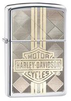 Zippo Harley-Davidson High Polish Chrome Laser Two Tone Windproof Lighter