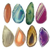 Agate Slice Coaster Brazil Raw Gemstone Christmas Gift Crystal Ornament Home Decoration Bead Polished Quartz Nature Colorful Alagate