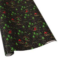 Caspari Winter Sports 30 in. x 8 ft. Wrapping Paper Rolls in Black, 2 Rolls Included