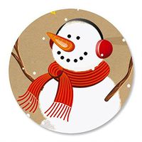 Snowman on Kraft Envelope Seals - Set of 72