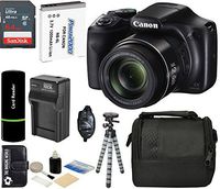 Canon PowerShot SX540 HS 20.3MP Super 50x Optical Zoom is 1080p HD Video Wi-Fi CMOS Digital Camera + Case + Spare Battery and Charger + Tripod + Hand Grip + 64GB Advanced Accessories Bundle