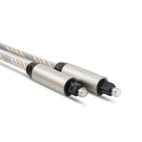 Fiber Optic Audio Cable, Mayfan Toslink Male to Male SPDIF Braided Digital Optical Fiber Audio Cable with Metal Connectors - 3 Feet (1 Meter)